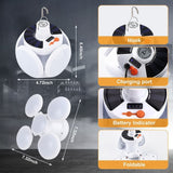 Football Foldable Solar Light, Emergency Home Camping Night Lights, Portable USB Rechargeable LED Search Light, 2 In 1 Camping Light, Portable Tent Lamp with Hanging Hook