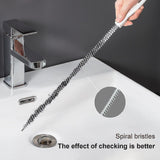 Pipe Hair Cather Brush, Long Handle Hair Sewer Sink Cleaning Brush, Flexible Clog Hole Remover Cleaning Tools, Bendable Sewer Toilet Washbasin Sink Cleaning Hook, Kitchen Bathroom Drain Cleaning Flexible Rod,