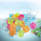 Reusable Ice Cubes, Freezable Ice Cubes, Plastic Non Diluting Ice Cubes, Reusable Washable Ice Cubes for Picnic Camping, Portable Ice Cube Cooler For Drinks, Refresh Cocktail Party Physical Cooling Tool