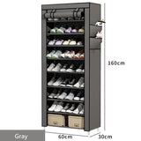Oxford Layer Shoe Cabinet Shoe Rack, Home Dorm Storage Closet, Dustproof Shoes Rack, Non-Woven Fabric Shoe Stands Organizer, Multilayers DIY Assembled Space Saving Shoe Organizer, Fabric Shoe Shelf