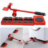 Set Of 5 Heavy Duty Furniture Lifter Transport Tool Set, Heavy Furniture Moving Tool Set, Flexible Mover Sliders Kit, Moving Roller Kit