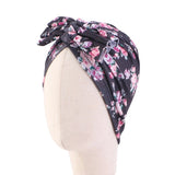 Printed Bow Beanie, Women's Slouchy Hat, Knotted Bow Hat For Women, Fashion Plush Beanie