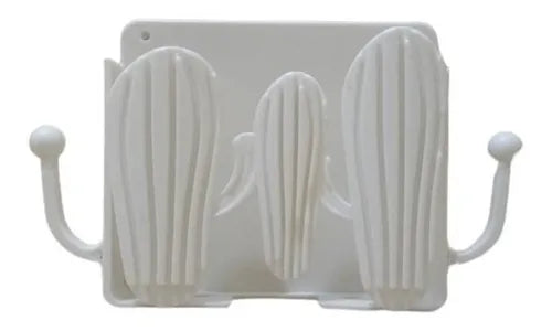 Wall Mounted Self Adhesive Cactus Shaped Charger Phone Bracket Holder, Wall Mounted Remote Control Storage Box, Mobile Phone Charging Stand