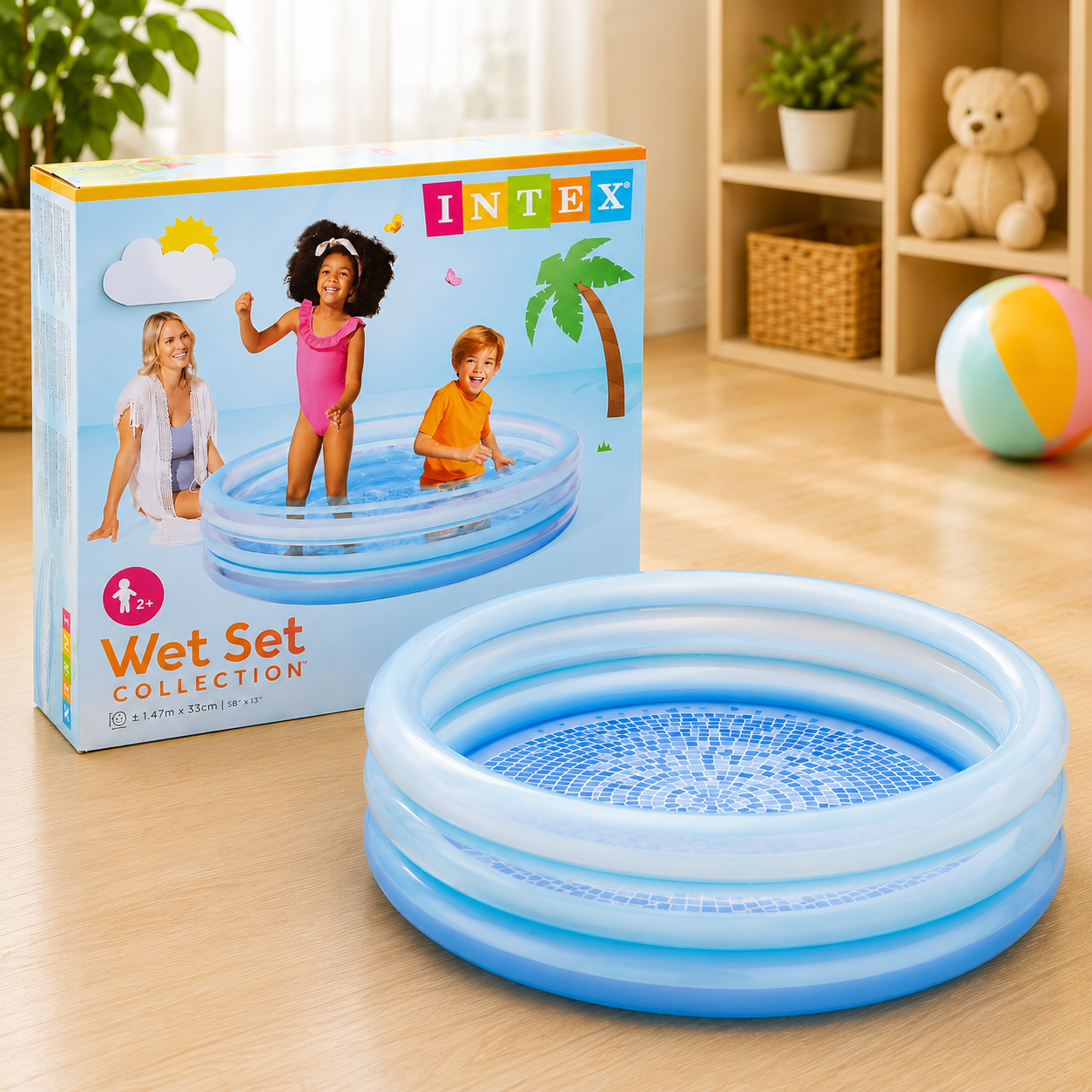 INTEX Blue Bliss Inflatable Splash Pool 60" × 13"
