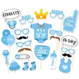 25 Pcs Baby Shower Props, It's A Girl/ Boy Decorations Party Baby Shower Photo Booth, Mommy to Be Sash Baby Shower Party