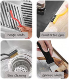 Kitchen Stove Cleaning Kit, Long Handle Kitchen Dirt Removing Tools, Oil Stain Removal, Multifunctional Dead End Cleaning Brush, Kitchen Copper Wire Brush Spatula for Kitchen, Bathroom