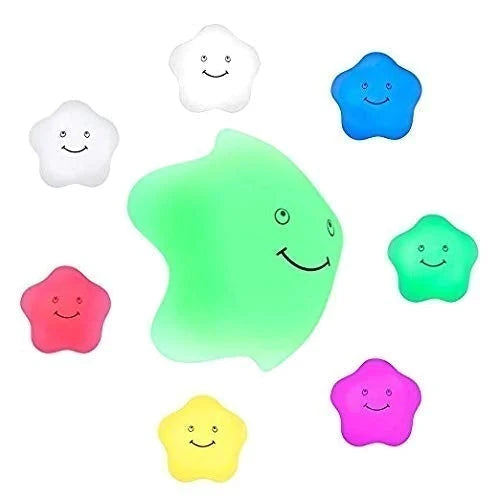 Smiling Baby Night Light, Colorful Slap Light, Silicon Star LED Lamp, Multicolor Silicon Touch Sensor Tap Light, Baby Kids Bedside Night Light, Rechargeable Soft Silicone Star LED Lamp Light