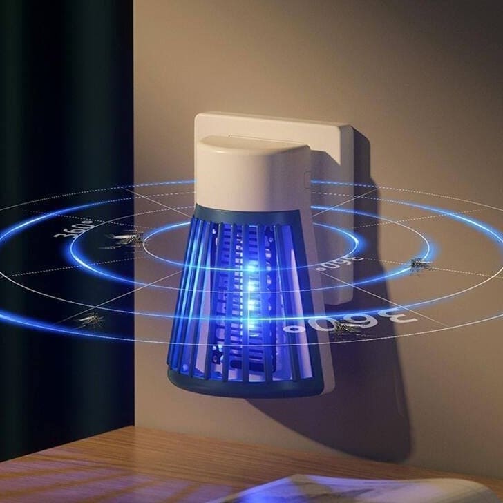 Socket Mosquito Lamp, UV Light Fly Mosquito Trap Racket, Plug In Mosquito Killer Device, Electric Mosquito Trap Lamp, Multipurpose Powered Electronic Bug Zappers