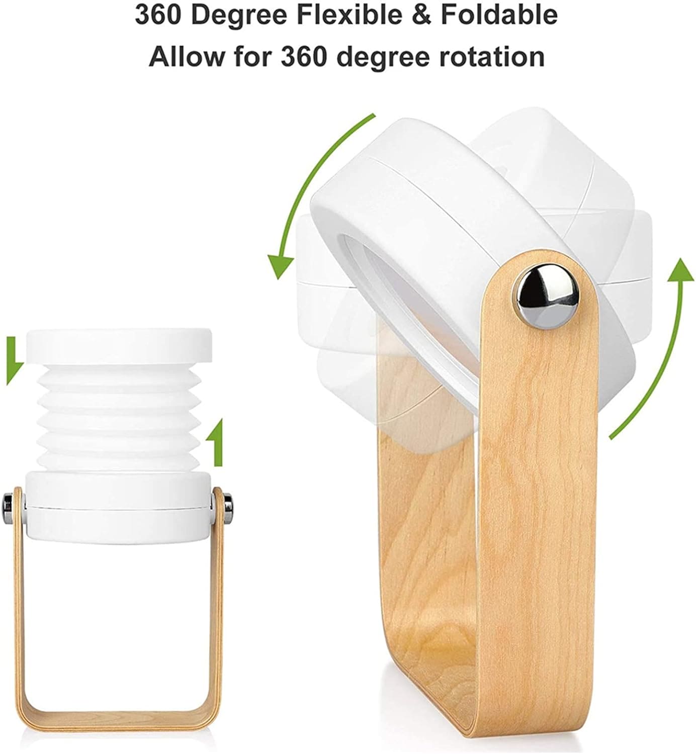 4 In 1 Foldable Table Lamp, Touch Dimmable LED Portable Lantern Light, Rechargeable Camping Lantern Night Light, Wooden Handle Telescopic Lantern Light, Touch Control Dimmable 3 Level Night Light