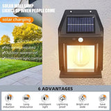 Outdoor Solar Lamp, Solar Tungsten Filament Lamp, Waterproof Intelligent Induction Lantern, Wireless Dusk to Dawn Porch Light, Outdoor Wall Light with Motion Sensor, Courtyard Garden Villa Lighting Night Light, Sunlight Prowered Motion Sensor Lamp