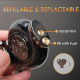 Timeline Vintage Lighter, Pressure Relief Lighter, Aigrette Classic Trench Lighter, Wheel Ignition Kerosene Lighter, Creative Rolling Tray Outdoor Windproof Lighter, Antique Soft Flame Lighter, Reusable Windproof Trench Lighter, Lift Arm Flame Lighters