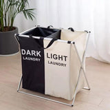 2/3 Grid Laundry Basket With Stand, Foldable Dirty Clothes Storage Hamper, Waterproof Home Laundry Basket, X Shape Foldable Dirty Laundry Basket, Collapsible Laundry Storage Organizer, Oxford Fabric Clothes Laundry Bag