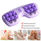 Foot Massager Roller, Home Leg Point Bead Roller Massager, Heel Foot Arch Pain Reflexology Massager, Yoga Fitness Training Muscle Relaxation Therapy Massager, Powerful Natural Stone Acupoint Foot Massager