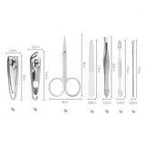7 In 1 Manicure Kit, Carbon Steel Professional Pedicure Kit, Nail Scissors Grooming Kit with Leather Travel Case, Men Women Manicure Pedicure Kit, Nail Care Tool For Home Use