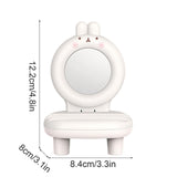 Animal Mirror Mobile Holder, Mini Cartoon Desktop Mobile Phone Holder, Cute Pet Lazy Person Mobile Stand, Portable Animal Chair Phone Bracket, Decorative Phone Holder