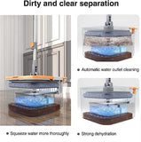 Square Bucket Mop, Double Deck Separation System Spin Mop, Hand Free Lazy Squeeze Mop, Automatic Magic Floor Mop, 360 Degree Rotating Mop, Self Wringing Flat Mop, Wet and Dry Square Mop, Multipurpose Cleaning Mop