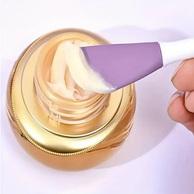 Double Head Silicon Facial Brush, Silicon Facial Massage Cleaning Brush, DIY Mud Film Scraper Facial Care Tool, Face Mask Clay Mask Applicator, Exfoliating Skin Care Home Makeup Tools