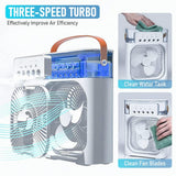 Portable Air Cooler Desk Fan with Water Spray – USB Mini Air Conditioner