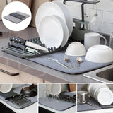 Multifunctional Kitchen Quick Dry Drain Pad With Plate Holder