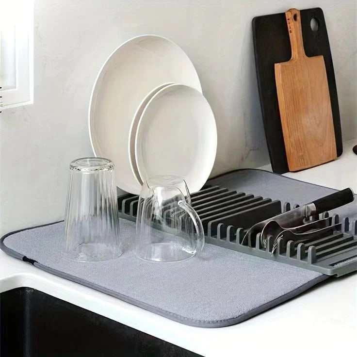 Multifunctional Kitchen Quick Dry Drain Pad With Plate Holder