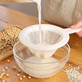 Nylon Mesh Filter, Kitchen Soybean Milk Filter, Fine Mesh Strainer, Kitchen Nylon Cheesecloths, Yogurt Mesh Sieve Filter Strainer Net, Reusable Ultra Fine Filter, Multifunctional Colander with Handle