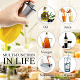 Oil Spray Pot, 200ml Cooking Oil Bottle, Stainless Steel Pump Oil Dispenser, BBQ Cookware Tool,  Leak Proof Bottles with Non Slip Handle, Automatic Cap and Stopper for Kitchen Cooking