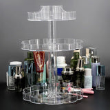 3 Layer Acrylic Blossom Makeup Organizer, Transparent 360 Rotating Cosmetic Holder, Multifunctional Cosmetic Jewellery Storage Bracket, Cosmetic Storage Countertop Organizer, Crystal Makeup Display Stand