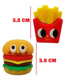 Burger Fries Pencil Sharpener, Cute Hand Mechanical Pencil Cutter, Mini Funny Expression Pencil Sharpener, Fancy Portable Pencil Sharpener