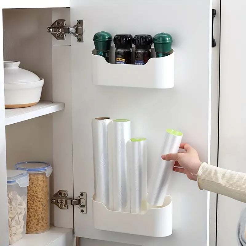 Compact Wall Hanging Organizer, Multipurpose Cabinet Door Seasoning Storage Holder, Home Remote Control Sundries Holder, Wall Mounted Operitacx Storage Box, Under Sink Drawer Shelf Bathroom Organizer