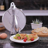 Roti Press Maker, Foldable Doughs Pressing Tool, Manual Corn Tortillas Pressing Tools, Non Stick Tortilla Pie Maker Press Pan, Foldable Durable Chapati Presser, Homemade Tortilla Pie Bakeware, Home Kitchen Cooking
