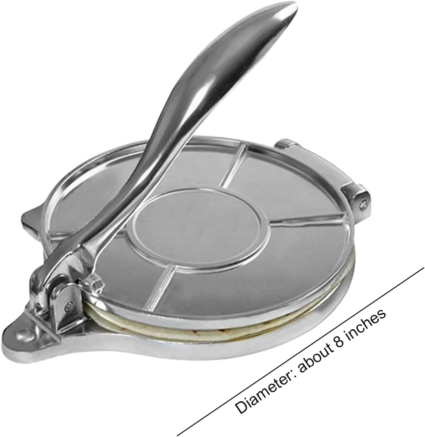 Roti Press Maker, Foldable Doughs Pressing Tool, Manual Corn Tortillas Pressing Tools, Non Stick Tortilla Pie Maker Press Pan, Foldable Durable Chapati Presser, Homemade Tortilla Pie Bakeware, Home Kitchen Cooking