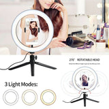 Multi Position Ring Light, Dual Mobile Clip Ring Light, Live Broadcasting Bracket Fill Selfie Ring Light with Tripod Stand, Phone Clamp Fill Lights Supplies, Stabilizer Clip Phone Bracket