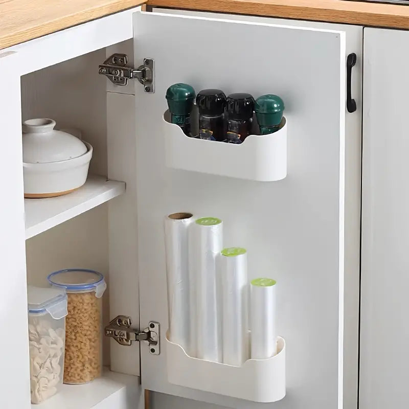 Compact Wall Hanging Organizer, Multipurpose Cabinet Door Seasoning Storage Holder, Home Remote Control Sundries Holder, Wall Mounted Operitacx Storage Box, Under Sink Drawer Shelf Bathroom Organizer
