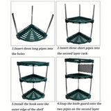 Kitchen Corner Storage Rack, Stainless Steel Kitchen Corner Shelf, Multi Layer Condiment Triangle Storage Rack, Household Triangular Shelf, Multifunctional Metal Storage Shelf