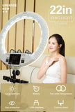 Professional Ring Light, 22inch Led Ring Lamp, Photographic Tiktok Lamp, Beauty Selfie Led Digital Ring Light, Photography Lighting with RC for Selfie YouTube Live Streaming
