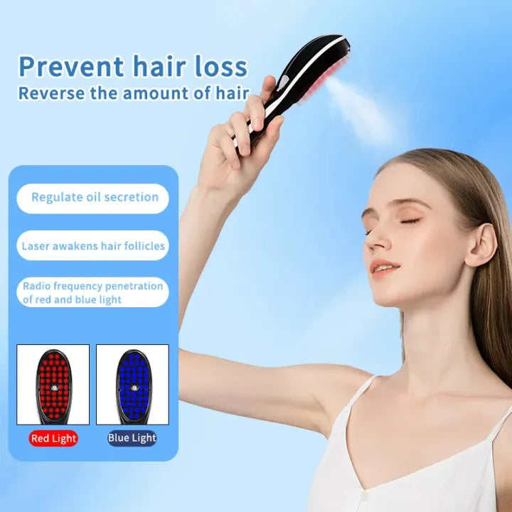 LED Hair Growth Spray Massage Comb