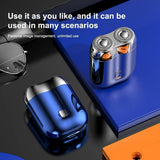 U Electric Shaver, Double Head Electric Shaver, Mini Beard Shaver, Pocket Beard Trimmer, Rechargeable Small Cannon Shaver, Portable Mini Beard Trimmer, Washable Shaver For Men Razor, Magnetic Suction Shaver, Portable IPX7 Head Double Charge Trimmer