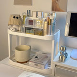 Plastic Desk Shelf, Multifunctional Double Layer Shelve, Multipurpose Kitchen Bathroom Standing Slim Rack, Vertical  Bathroom Countertop Organizer, Countertop Corner Storage Rack