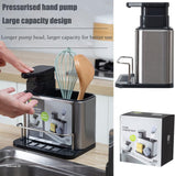 Kitchen Sink Cutlery Holder, Stainless Steel Flatware Organizer, Kitchen Utensils Cutlery Caddy Counter, Multifunctional Kitchen Sink Washing Sponge Storage Rack, Chopstick Cage with Water Outlet Tray