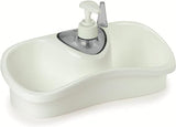 Snip Soap Dispenser With Sponge Holder, Dish Washing Soap Dispenser, Multi Utility Soap Sponge Storage for Bathroom Kitchen Basin, Titiz Soap Dispenser with Sponge Holder