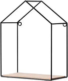 Iron House Wall Shelf, Floating Shelves Organizer, Multi-use Metal Wall Storage Shelf for Home