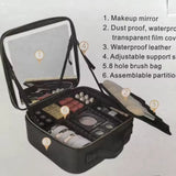 Large Capacity LED Makeup Bag with Mirror – Portable Cosmetic Organizer Case