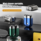 U Electric Shaver, Double Head Electric Shaver, Mini Beard Shaver, Pocket Beard Trimmer, Rechargeable Small Cannon Shaver, Portable Mini Beard Trimmer, Washable Shaver For Men Razor, Magnetic Suction Shaver, Portable IPX7 Head Double Charge Trimmer