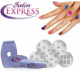 Saloon Express Nail Art Stamping Kit, Professional Nail Polish Art Kit, Decals Nail Paint Stamp