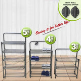 Folding Shoe Rack, Iron Pipe Multi Tier Shoe Rack, Multifunctional Storage Organizer, Dormitory Door Simple Shoe Organizer,