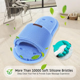 Home Massage Slipper, Foot Rubbing Silicone Slipper, Suction Cup Massager Slippers, Non Slip Suction Cup Foot Relief Massager Cleaner for Men and Women, Shower Feet Cleaning Brush