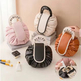 Lazy Makeup Bag with Handle | Drawstring Cosmetic Pouch for Women & Girls