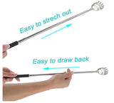 Stainless Steel Telescopic Back Scratcher, Claw Portable Massager, Anti Itch Self Massager, Hackle Hand Telescopic Back Scratcher,  Bear Claw Extendable Telescoping Itch Sticks