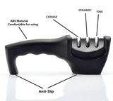Knife Sharpener for Kitchen Knifes, Steel Stage Knife Sharpening Kit, Manual Sharpening Tool