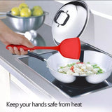 Multifunctional Non-Stick Silicone Spatula, Egg Fish Frying Pan Scoop, Fried Showel Cooking Utensil, Heat Resistant Silicone Spatula